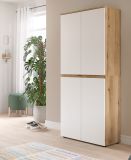 Mehrzweckschrank Assino in wei� und Evoke Eiche 70 x 175 cm