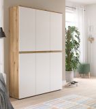 Mehrzweckschrank Assino in wei� und Evoke Eiche 105 x 175 cm