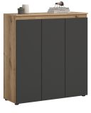 Kommode Assino in grau und Evoke Eiche 105 x 111 cm