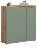 Kommode Assino in gr�n und Evoke Eiche 105 x 111 cm