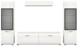 Wohnwand Cover in wei� Hochglanz 4-teilig 280 x 160 cm
