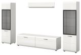Wohnwand Cover in wei� Hochglanz 4-teilig 280 x 160 cm