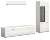 Wohnwand Cover in wei� Hochglanz 3-teilig 235 x 160 cm