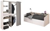 Parisot Kinder- und Jugendzimmer Sleep11 in wei� Komplett-Set 2-teilig mit Stauraumbett und Kleiderschrank