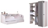 Parisot Kinder- und Jugendzimmer Sleep11 in wei� Komplett-Set 2-teilig mit Stauraumbett und Kleiderschrank