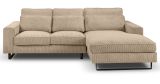 Sofa Valero in beige Cord Ecksofa 4-Sitzer 276 x 183 cm