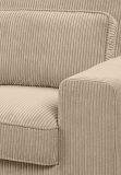 Sofa Valero in beige Cord Ecksofa 4-Sitzer 276 x 183 cm