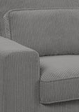 Sofa Valero in grau Cord Ecksofa 4-Sitzer 276 x 183 cm