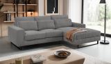 Sofa Valero in grau Cord Ecksofa 4-Sitzer 276 x 183 cm