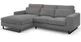 Sofa Valero in grau Cord Ecksofa 4-Sitzer 276 x 183 cm