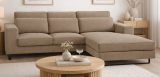 Sofa Valero in braun-beige Cord Ecksofa 4-Sitzer 276 x 183 cm