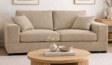Sofa Novana in beige Strukturstoff 3-Sitzer 221 cm
