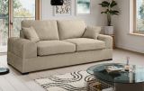 Sofa Novana in beige Strukturstoff 3-Sitzer 221 cm