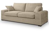 Sofa Novana in beige Strukturstoff 3-Sitzer 221 cm