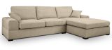 Sofa Novana in beige Strukturstoff Ecksofa 5-Sitzer 308 x 186 cm