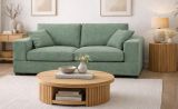 Sofa Novana in petrol Strukturstoff 3-Sitzer 221 cm