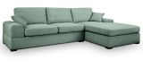 Sofa Novana in petrol Strukturstoff Ecksofa 5-Sitzer 308 x 186 cm
