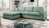 Sofa Novana in petrol Strukturstoff Ecksofa 5-Sitzer 308 x 186 cm