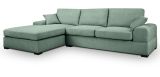 Sofa Novana in petrol Strukturstoff Ecksofa 5-Sitzer 308 x 186 cm