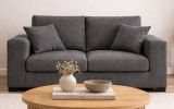 Sofa Novana in grau Strukturstoff 2-Sitzer 182 cm