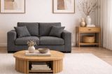 Sofa Novana in grau Strukturstoff 2-Sitzer 182 cm