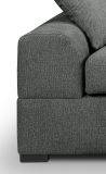 Sofa Novana in grau Strukturstoff 3-Sitzer 221 cm