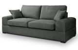 Sofa Novana in grau Strukturstoff 3-Sitzer 221 cm