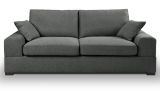 Sofa Novana in grau Strukturstoff 3-Sitzer 221 cm
