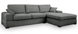 Sofa Novana in grau Strukturstoff Ecksofa 5-Sitzer 308 x 186 cm