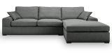 Sofa Novana in grau Strukturstoff Ecksofa 5-Sitzer 308 x 186 cm