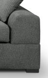 Sofa Novana in grau Strukturstoff Ecksofa 5-Sitzer 308 x 186 cm