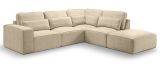 Sofa Pargola in beige Webstoff Ecksofa 4-Sitzer 305 x 281 cm