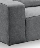 Sofa Pargola in grau Webstoff Ecksofa 4-Sitzer 305 x 281 cm