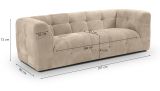 Sofa Astaro in beige Strukturstoff 2,5-Sitzer 217 cm