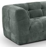 Sofa Astaro in petrol Strukturstoff 2,5-Sitzer 217 cm