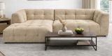 Sofa Astaro in beige Webstoff Ecksofa 5-Sitzer 292 x 161 cm