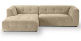 Sofa Astaro in beige Webstoff Ecksofa 5-Sitzer 292 x 161 cm