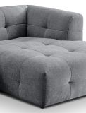 Sofa Astaro in grau Webstoff Ecksofa 5-Sitzer 292 x 161 cm