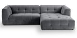 Sofa Astaro in grau Webstoff Ecksofa 5-Sitzer 292 x 161 cm