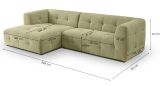 Sofa Astaro in gr�n Webstoff Ecksofa 5-Sitzer 292 x 161 cm