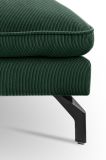 Sofa Palma in gr�n Cord Ecksofa U-Form 202 x 361 cm