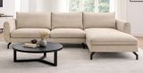 Sofa Palma in beige Webstoff Ecksofa 5-Sitzer 259 x 167 cm