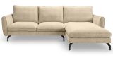Sofa Palma in beige Webstoff Ecksofa 5-Sitzer 259 x 167 cm