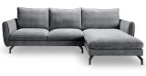 Sofa Palma in grau Webstoff Ecksofa 5-Sitzer 259 x 167 cm