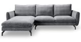 Sofa Palma in grau Webstoff Ecksofa 5-Sitzer 259 x 167 cm