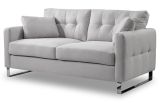 Sofa Alanto in hellgrau Flachgewebe 2-Sitzer 175 cm