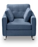 Sessel Alanto in blau Flachgewebe Clubsessel 93 x 94 cm