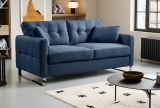 Sofa Alanto in blau Flachgewebe 2-Sitzer 175 cm