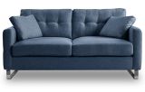 Sofa Alanto in blau Flachgewebe 2-Sitzer 175 cm
