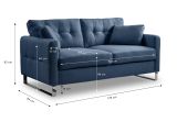 Sofa Alanto in blau Flachgewebe 2-Sitzer 175 cm
